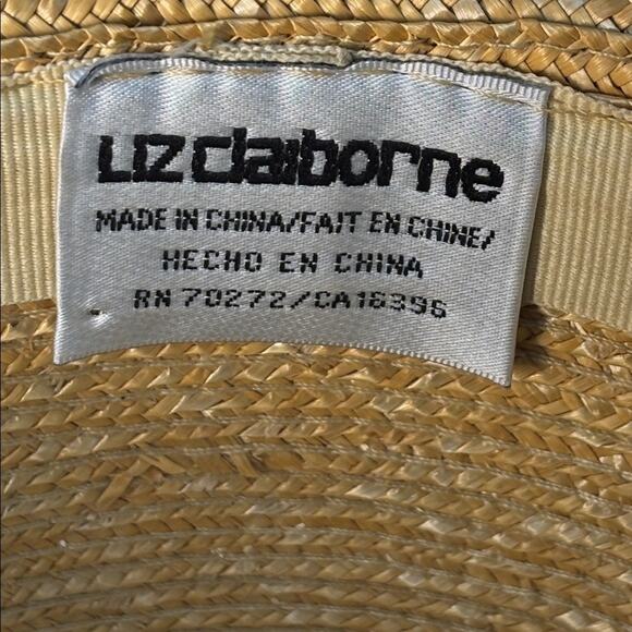 Vintage Liz Claiborne Natural Straw Hat - Picture 7 of 8